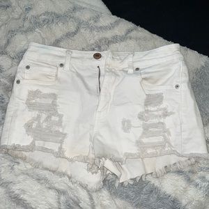 white jean shorts